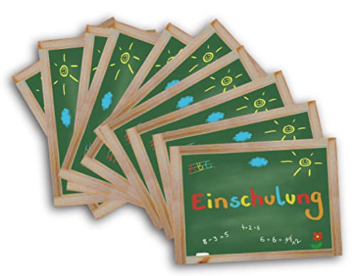 12 Einladungskarten zur Einschulung // Schulanfang Einladungen Mädchen Jungen Schule Tafel Schuleinführung Schuleingang - 4