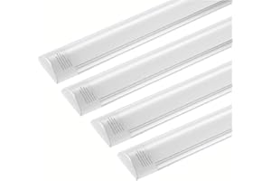 4pcs* 115CM Neon LED 40W Réglette LED Light - 4800lm 6500K Blanc froid 47.24inch Led Garage Plafonnier pour Atelier Led Plafonnier Néon pour Bureau Lampe Plafond Chambre No Plug No Ground Wire