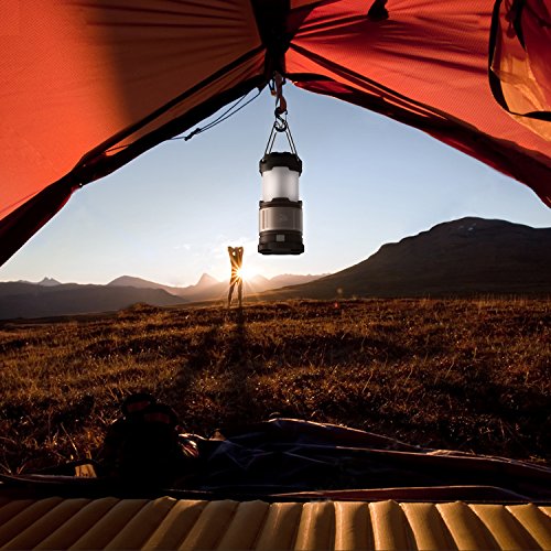 HiHiLL LED Campinglampe aufladbar Wasserdicht 360°Ausleuchtung mit USB Output, Zeltleuchte Notfallleuchte Aussenleuchte für Camping, Wandern, Notfall Outdoor [Energieklasse A+] - 7