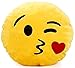 Produktbild Brigamo 510 - Emoticons Kissen AUS PLÜSCH, 30 cm Durchmesser,Smiley Kissen mit diversen Motive zum sammeln (Emoji Das einen Kuss sendet)