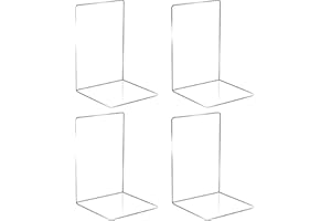 COTEPI Zestaw 4 podpórek do książek, przezroczyste akrylowe podpórki do książek, przezroczyste podpórki do książek, przezroczyste ekspozytory stołowe do szkoły, domu, biura, biblioteki