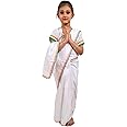 BookMyCostume Tri Colored Tricolor Saari Independence Day Indian Patriotic Girls Fancy Dress Costume 12-14 years/Adult S