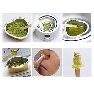 Bluezoo Waxing Kit Electric Wax Warmer with Hard Wax Beans Mini Melting Pot and Wax Applicator Sticks - Image 9