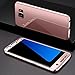 Produktbild Galaxy S7 Edge Hülle,Galaxy S7 Edge Handyhülle Spiegel,Ukayfe Überzug Mirror Effect Hardcase Spiegel Silber Hülle für Samsung Galaxy S7 Edge 360 Grad Hülle + Panzerglas, 2 in 1 Ultra Dünn Hartschale 360 Grad Full Body Schutz Handytasche Backcover Schutzhülle Komplettschutz Vorder und Rückseiten Schutz Schale Stoßfest Hart PC Skin Rückdeckel Rückseite Bumper Handy Gürtel Tasche Hülle Case Cover Fall-Abdeckung Etui Bumper für Samsung Galaxy S7 Edge, Rose Gold
