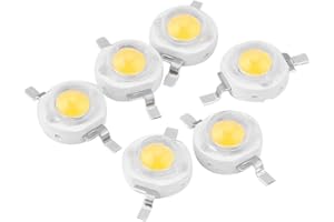 Raguso 1W 100 Pcs LED Chips High Power LED Beads Light-Emitting Diode Chips SMD Light Emitter Componentsfor DIY Lighting Fixtures(Warm White 3000K)