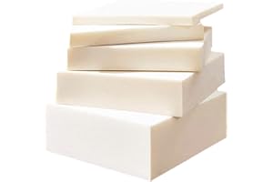 Xpnit Mousse d'ameublement, 3/5/8/10 cm, mousse haute densité, coussin de remplacement pour canapé, salle à manger, banc de jardin, rembourrage en mousse pour siège (50 x 50 cm, 5 cm), 50*50cm