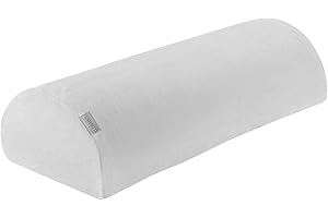 Dormisette Q991 Kniehalbrolle für Rückenschläfer, atmungsaktiv, 50 cm x 20 cm x 12 cm, weiss Knierolle