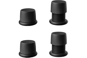 SagaSave 4 Stück Verstellbare Möbelerhöhung, 1,6-2,5 Zoll Rund Verstellbare Möbelerhöher Betterhöhung Selbstklebend rutschfeste für Sofa Bett Tisch Stuhllifte, Schwarz