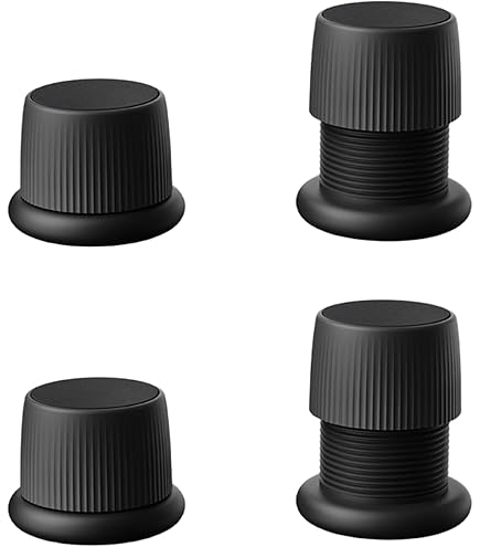 RCHYFEED 4 stuks 5 cm bedverhogers met verstelbare schroefklem, robuuste meubelverhogers van 5,1 cm voor bank, tafel, stoel, geschikt voor meubelpoten met een breedte van 0 tot 3,8 cm