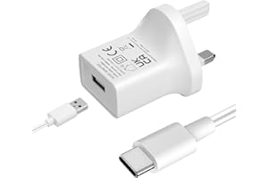 MYPIN Baby Camera Monitor Charger - Type C Switching Adapter for Parent Unit, 5V/1000mA Output, UK Plug With 2.5m Cable Compatible With Type C Port