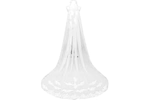 HOSH Voile de Mariée Doux en Tulle, 3 Mètres, Accessoires de Mariage Blanc pour la Mariée
