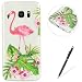 Produktbild Samsung Galaxy S7 Edge Hülle,Feeltech [Crystal Clear] Flexible Silikon Schutzhülle Ultra-Slim Gel TPU Bumper Cover [Kratzfeste,Scratch-Resistant] mit Premium Karikatur-Entwurfs-Muster, Durchsichtige Rückschale Weiche Silikon Ultradünne Kristallklare Handyhülle für Samsung Galaxy S7 Edge - Flamingo-Blume