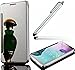 Produktbild Für Samsung Galaxy S7 Edge Book Flip Transparent Case Cover, Vandot 2 in1 Ultra Dünn Mirror Aluminium Buch Strass Durchsichtig Hülle Schale Schutzhülle Glitzer Crystal Tasche Hart Frame Leder Kanten Schutz - Silber + Universal Metall Chrom Stift Touch Pen Stylus
