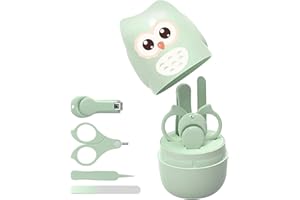 MOGITO Baby Nail Clipper Set, 4-in-1 Baby Manicure Kit with Nail Clippers, Scissors, Nail File & Tweezer, Baby Grooming Kit Newborn & Toddler, Portable Safe Nail Trimmer Care