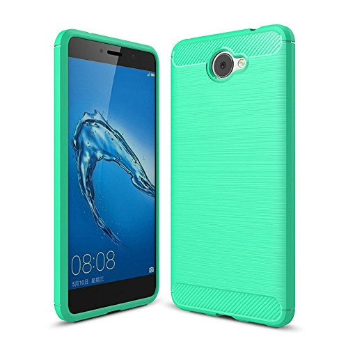 Funda Huawei Y7  DUGRO Silicona de Alta Calidad TPU Carbon Fiber Design Tel  fono Caso - Verde