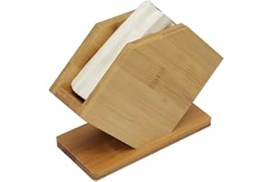 Niciksty Portatovaglioli di Bambù, Contenitore Portatovaglioli da Tavola, 15x13 CM, per Tavolo da Pranzo per Feste nel Casa, Naturale