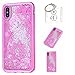 Produktbild Hülle iPhone X Hülle Transparent Hardcase,3D Galvanotechnik TPU Kreative Liquid Bling Hülle Case Für Apple iPhone X,Dynamisch Kristall Handytasche + Schlüsselanhänger (A) (4)