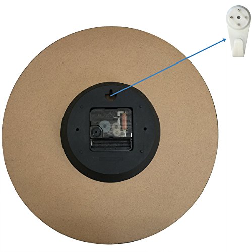 Happy Fd Vintages Shabby Chic Pastell rundes Holz Wand Retro Wanduhr (Blume) - 2