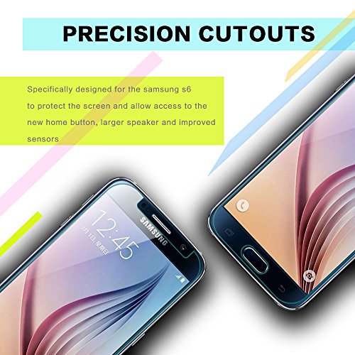 Vegbirt Galaxy S6 Panzerglas Schutzfolie, 2 Stück Panzerglas Displayschutzfolie, 9H Härtegrad schutzfolie glas für Samsung Galaxy S6 - 7