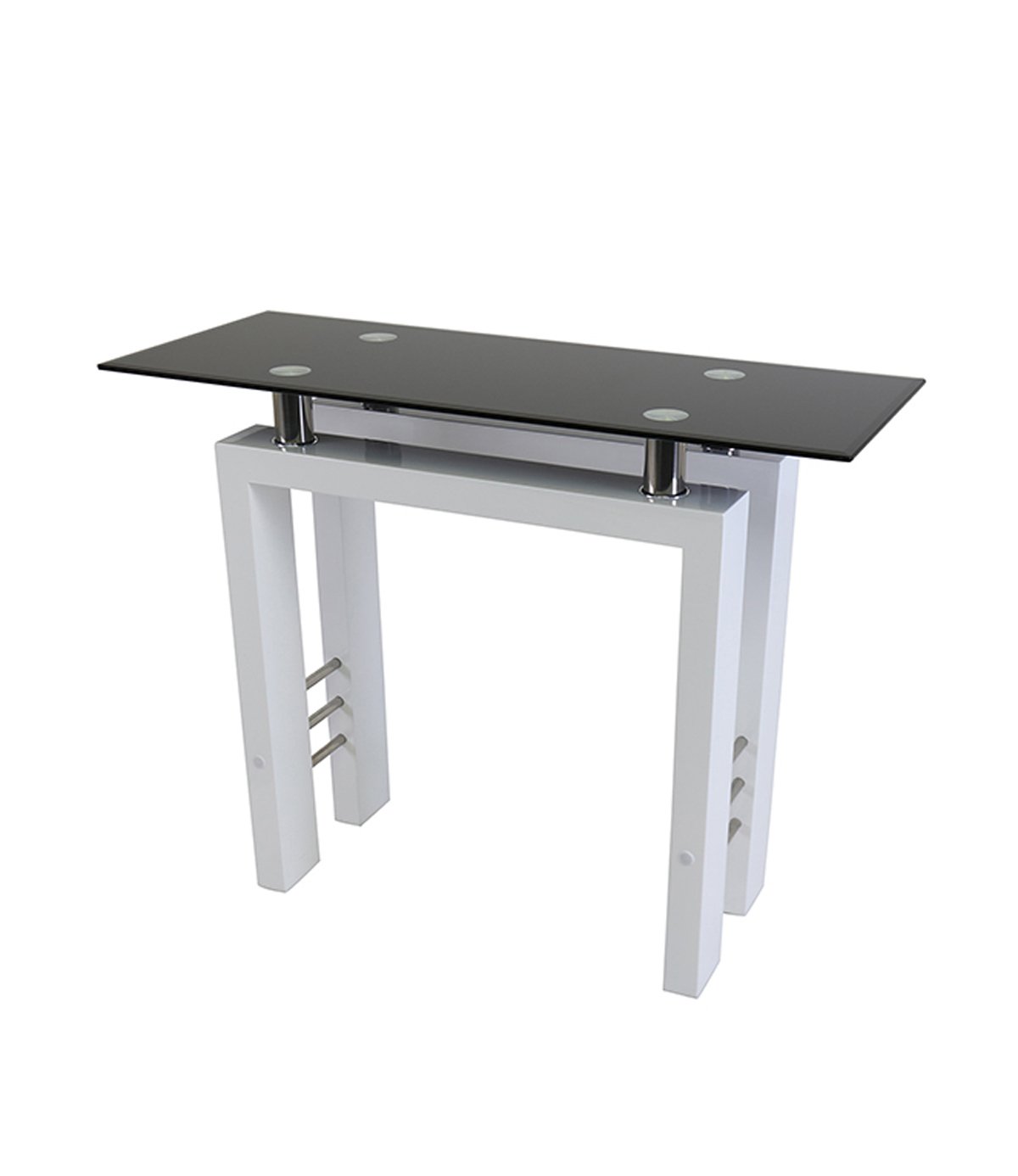 Manchester Furniture Supplies Metro Glass Top High Gloss Base Contemporary Console Table - Image 5