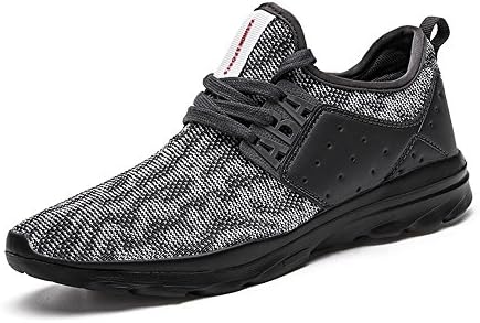 Mens Trainers Gym Walking Trainers Fitness Lightweight Sports Running Shoes (UK7.5/EU41, Grey8802)
