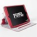 Price comparison product image iPad 2, 3 & 4 Case Cover By PUPiL of Cambridge, England Handmade Genuine Leather - (Scarlet - Red)