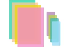 Mooshy Dyslexia Overlays 8 pcs Coloured Overlays for Dyslexia Guided Dyslexia Aids for Children Adults Green Blue Yellow Overlays for ADHD Visual Stress 8 colors