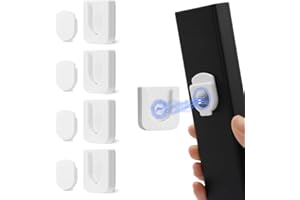 FIDWALL Magnetic Remote Control Holder Wall Mount, Innovative Slot Design for Effortless Organization of Home, Office, and School Supplies - Organize and Fix Remotes with Ease (White, 4 pack)