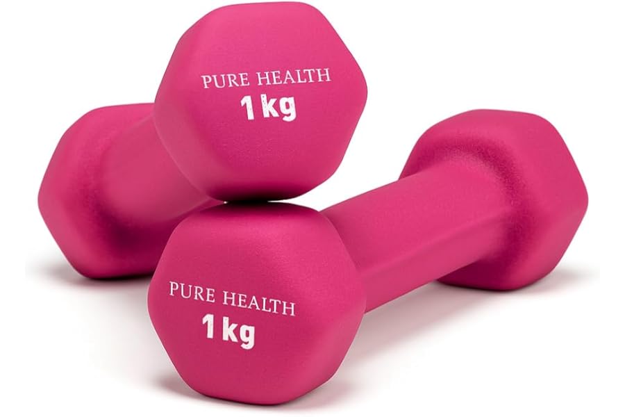 Neoprene Dumbbell Hand Weights Pair Home Exercise for Women Men Arm Pilates Dumbbells in 1kg 1.5kg 2kg 3kg 4kg 5kg 8kg 10kg Set