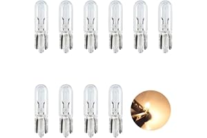 10 st glödlampor T5 12 V 1,2 W varmvit 3 200 K, lampinstrumentbräda