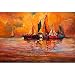 ArtzFolio Artwork Of Boats And Sea - Medium Size 20.6 inch x 14.0 inch - FRAMED CANVAS Wall Paintings with 1 inch THICK WOODEN STRETCHING MOUNT : DIGITAL PRINT Wall Posters Art Panel like Hand Paintings : Home Interior Wall Décor Photo Gifts & Decorative Paintings for Bedroom, Living Room, Drawing, Dining Room, Kitchen, Office, Reception, Bathroom, Outdoor, Gallery, Hotels, Restaurants, & Balcony : Abstract, Landscapes : Fine Art Reprint RS.1899.00
