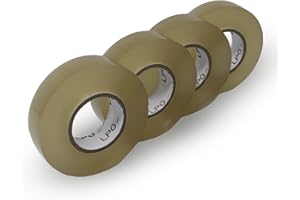 LPGLed | Nastro isolante 4 rotoli da 25 m cada uno - spessore 0.15 mm ignifugo ed impermeabile e ultraresistente (Trasparente)
