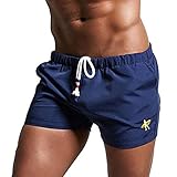 Coolster Herren Stretch Verstellbare Unterhosen Schwimmen Höschen Strand Badehose Shorts Breathable Bademode (Tag XL, Marine)