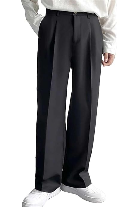Pantalon Coupe Droite Grande Taille Pantalon De Travail Homme DENGJIAMY - Taille élastique Bas Ouvert | Pantalon Confort Professionnel Grande Taille Pantalon Travail Homme