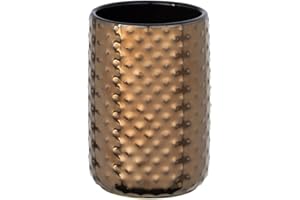 ‎WENKO Wenko 23266100 Keo uchwyt na szczoteczki do zębów, na szczoteczkę do zębów i pastę do zębów, ceramiczny, 7,5 x 11 x 7,5 cm, miedź