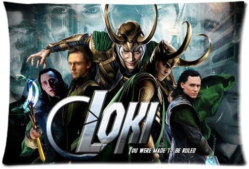 Loki Avengers Pattern Custom Rectangle Zippered Pillow Case Cover Pillow Cases 20x30 (Twin sides)