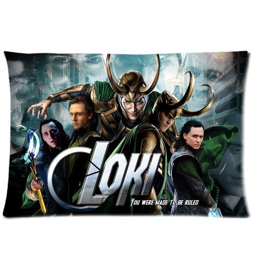 Loki Avengers Pattern Custom Rectangle Zippered Pillow Case Cover Pillow Cases 20x30 (Twin sides)