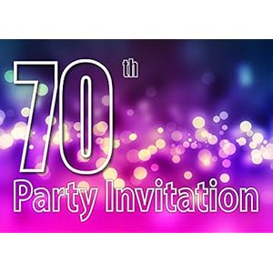🎂 70th Theme Birthday Party Einladungen Einladungen Kinder Erwachsene Männer / Frauen 🎂