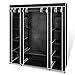 Produktbild Xinglieu Kleiderschrank aus Stoff mit Fächern und Stangen 45 x 150 x 176 cm schwarz Einzigartiges Design einfach und robust Truhe Truhe Truhe für innen
