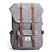 Produktbild KALIDI Schulru Tasche Laptop Canvas Lässig Tagesrucksack mit USB Ladeanschluss Rucksack 50 cm, Grey