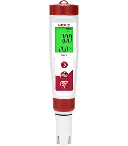 Pious Ph Metre, 5 En 1 PH/TDS/EC/Salinité/Thermomètre, Testeur Ph à Écran LCD, Compensation Automatique De La Température, Ph Metre Electronique, Adapté à L'Eau Potable, Aquariums, Piscine