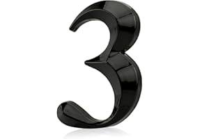 DURDIIY Número de Casa,3D Número de buzón 5 cm números casa exterior de Altura números de puerta modernos, placa de señalización Oficina de buzón residencial apartamentos Hotel Patio cafetería (3)