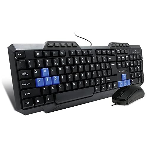 Amkette Xcite NEO Wired USB Keyboard and Mouse Combo | UV-Coated, Long-Lasting, Anti-Fade Keys | Spill-Resistant Design | Multimedia Keys | Comfortable Typing | 1000 DPI Optical Mouse (Black)