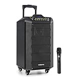 10'' Lautsprecher und leistungsstarker Hochtöner | 12V/4,5Ah Hochleistungsakku | Leistung: 250 Watt