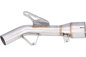 MASYOSH Decat Performance Mid Pipe, Motorcycle Exhaust 304 Stainless Steel Heat Resistant Middle Link Tube Replacement for Z900 2017-2021, Muffler Middle Pipe, Tail Pipe with Gasket