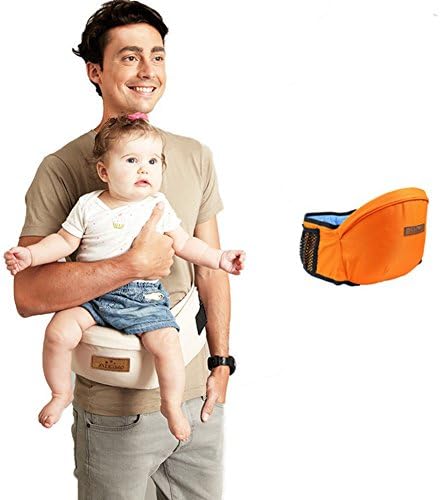 Kangaroo Baby Carrier Waist Stool Walkers Baby Sling Hold Waist Belt Backpack Hipseat Belt Kids Infant Hip Seat Toddler Children Orange