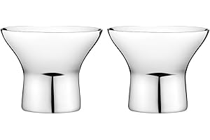 Georg Jensen GJ098411 Portauovo, 2 pezzi, Acciaio INOX, 16 x 16 x 7,3 cm
