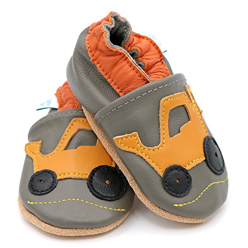 Weiche Baby und Kleinkind Lederschuhe – Jungen – Fahrzeuge - 3