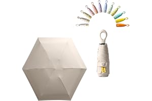erised's bifrost Mini Faltender Regenschirm Freien UV Schutz,kreativer Ringgriff,Sonnenschutz Klein für Koffer Taschenschirm,Beschichtung Gegen Feuchtigkeitsschäden für Damen und Kinder Reise