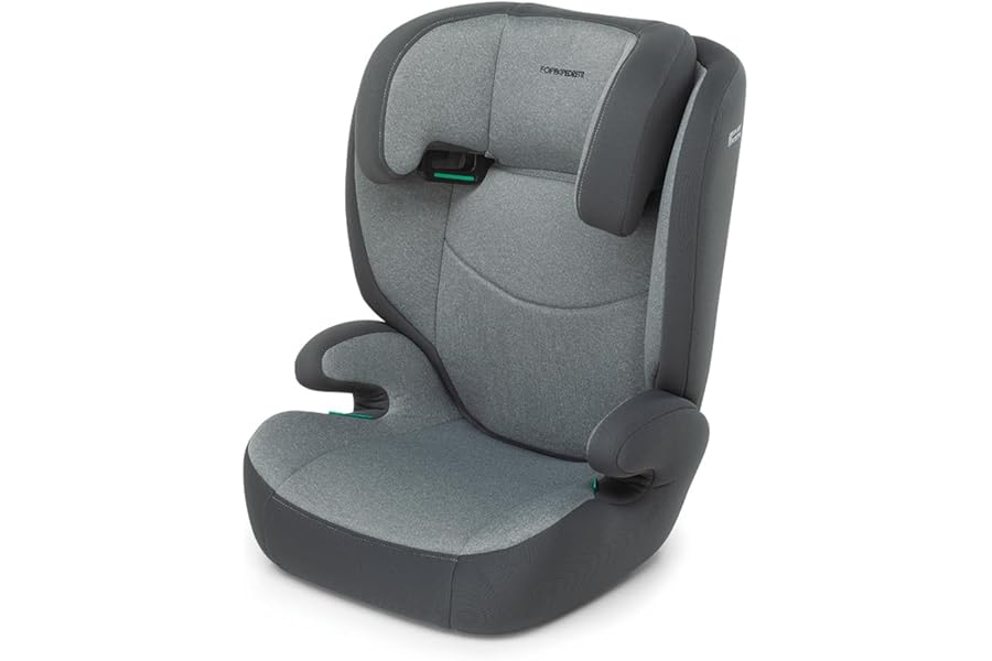 Foppapedretti Clever I-Size Car Seat for Children from 100 to 145 cm Height, 3-12 Years, ECE R129 Compliant, 3-Point Fixation, Comford Kid Pad, Adjustable Headrest 12 Heights, Silver